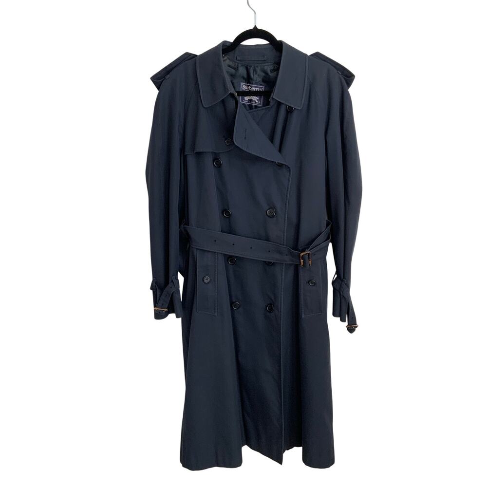 Burberrys Vintage Men's Lined Navy Trench Coat size 52 R Read description